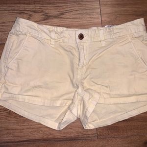 Yellow Jean Mini Shorts